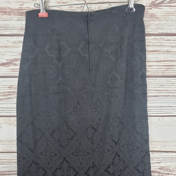 Morbid Threads Med Vtg Y2K Green/Black Brocade Corset Top & Maxi Skirt 2-pc Set - Picture 12 of 16